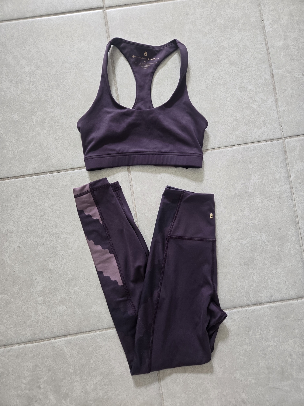 Spiritual Gangster Deep Purple Leggings & Sports Bra Set
